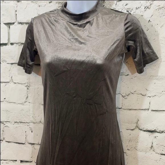 Zara velvet gray midi dress - Picture 2 of 3